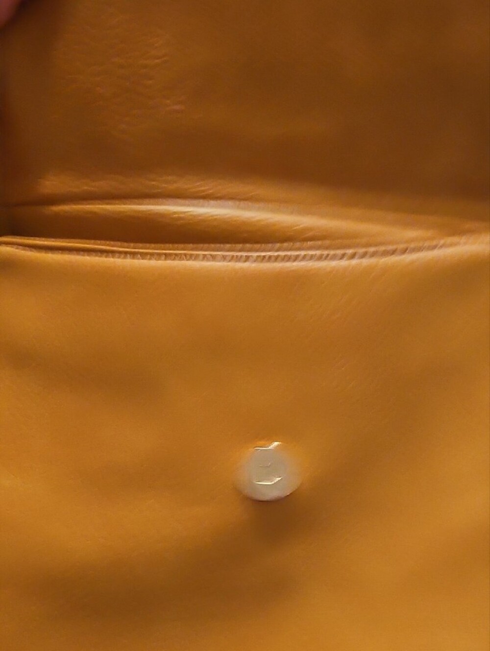 Poppy & Peonies Mustard Vegan Yellow Pebbled Leather Crossbody - Picture 8 of 9